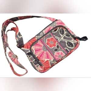 Vera Bradley Pink Floral Quilted Crossbody Bag
